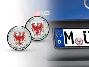 Klebemarke TÜV Landkreis Barnim Nummernschild plakette